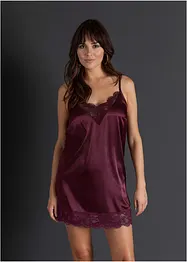Negligé i glansig satin, bonprix