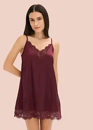 Negligé i glansig satin, bonprix