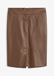 Trendig pennkjol i skinnimitation, bonprix