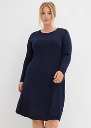 Stickad klänning i utställd modell, bonprix