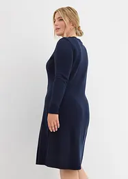 Stickad klänning i utställd modell, bonprix