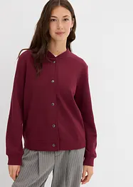 Sweatshirtjacka med knappslå, bonprix