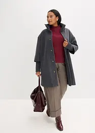 Kort kappa med yllelook, bonprix