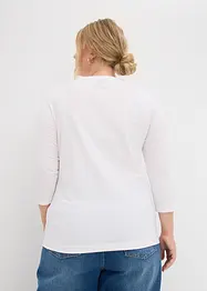 Topp med 3/4-ärmar, ekologisk bomull, bonprix
