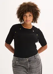 Finstickad tröja av viskosmix med mjukt fall, bonprix
