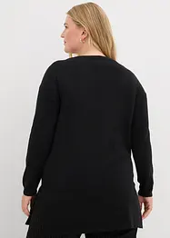 Lång tröja med återvunnen bomull, bonprix