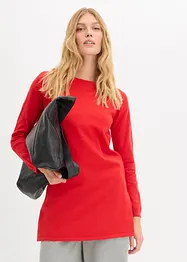 Lång tröja med återvunnen bomull, bonprix