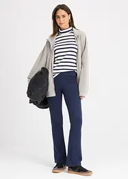 Byxa med utsvängda ben i stretchig bomullsmix, bonprix