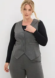 Väst i materialmix, bonprix
