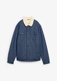 Jeansjacka med teddyfoder, bonprix