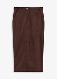 Pennsmal kjol av mockaimitation, bonprix
