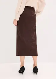 Pennsmal kjol av mockaimitation, bonprix