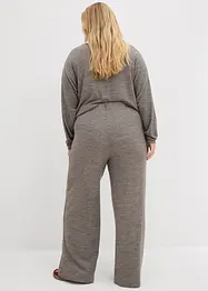 Palazzobyxa med stickad look, bonprix