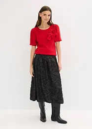 Tröja med rosettapplikation, bonprix