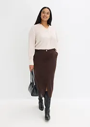 Pennsmal kjol av mockaimitation, bonprix