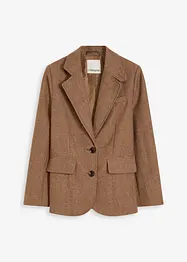 Kavaj med fiskbensmönster och ull, bonprix