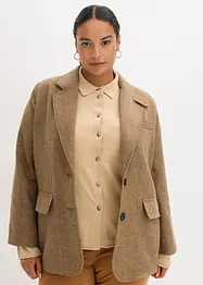 Kavaj med fiskbensmönster och ull, bonprix