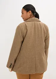 Kavaj med fiskbensmönster och ull, bonprix