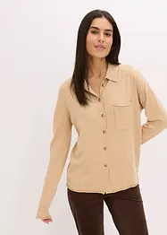Finstickad skjorta, bonprix