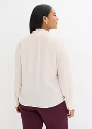 Chiffongblus med rysch, bonprix