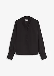 Chiffongblus med rysch, bonprix