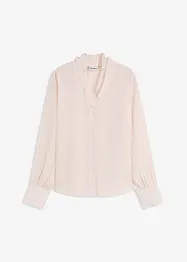Chiffongblus med rysch, bonprix