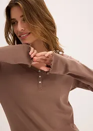 Vävd byxa och ribbstickad topp, bonprix