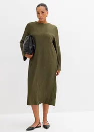 Midiklänning av strukturmaterial, bonprix