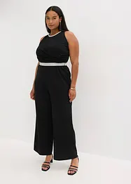 Jumpsuit i kräpp med struktur, bonprix