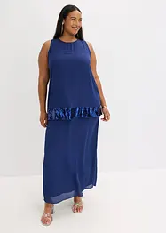 Maxiklänning av fintrådig georgette med paljetter, bonprix
