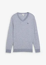 Finstickad tröja i bomullsblandning, bonprix