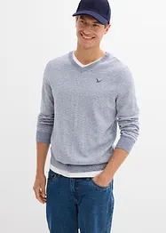 Finstickad tröja i bomullsblandning, bonprix