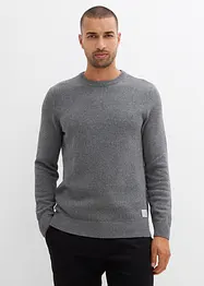 Finstickad tröja med återvunnen bomull, bonprix