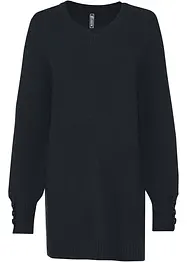 Lång tröja med knappar, bonprix