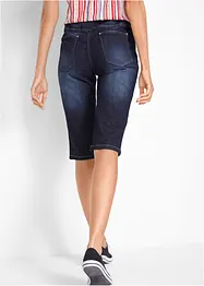 Stretchiga jeansbermudas med uppvikta benslut, bonprix
