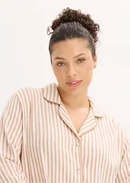Vävd flanellpyjamas med gåvopåse, bonprix