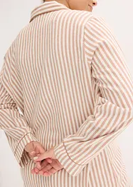 Vävd flanellpyjamas med gåvopåse, bonprix