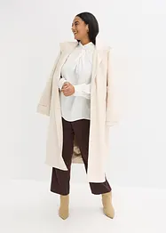 Blus av satin med mjukt fall, bonprix