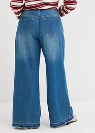 Wide Leg Jeans Mid Waist, med bekväm midja, bonprix