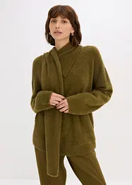 Oversize-tröja med sjal, bonprix