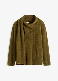Oversize-tröja med sjal, bonprix