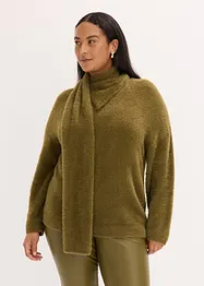 Oversize-tröja med sjal, bonprix