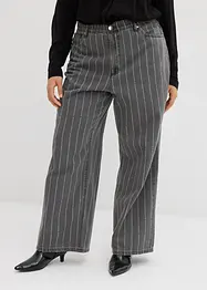 Wide Leg Jeans High Waist, med destroyed-effekter, bonprix