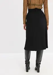 Mellanlång kjol med omlottlook, bonprix