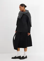 Mellanlång kjol med omlottlook, bonprix