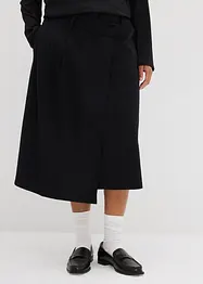 Mellanlång kjol med omlottlook, bonprix
