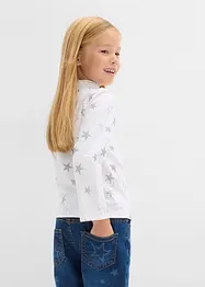 Långärmad topp av elastisk, ekologisk bomull (2-pack), bonprix