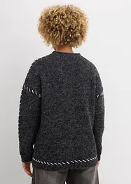 Lång tröja i fluffigt material, bonprix
