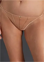 Tangastringtrosa i skimrande material, bonprix
