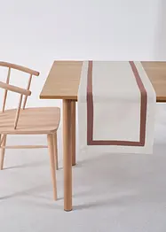 Bordslöpare i ekologisk bomull med kontrastfärgad kant, bonprix